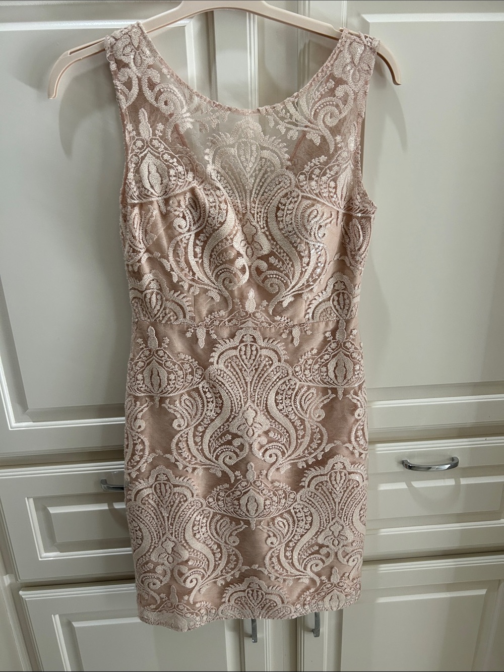 BHLDN x Jenny Yoo Harper blush pink sleeveless sheath dress 6